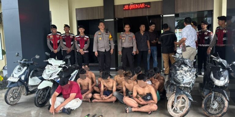 Tim Patroli Raimas Polda Kalsel Gagalkan Tawuran Antar Kelompok di Banjarbaru, 11 Remaja Diamankan