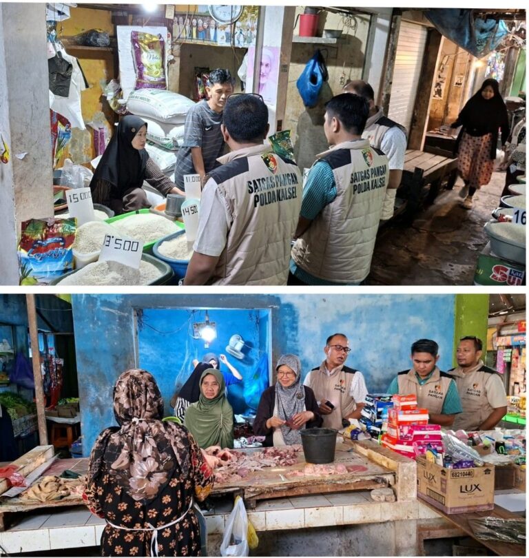 Satgas Pangan Sidak Harga Bapokting di Pasar Kesatrian