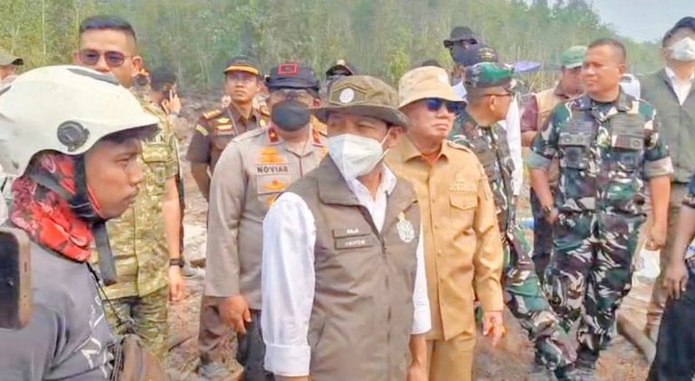 Menhut Raja Antoni Tinjau Karhutla di Kalsel, Minta Penanganan Terus Dimaksimalkan